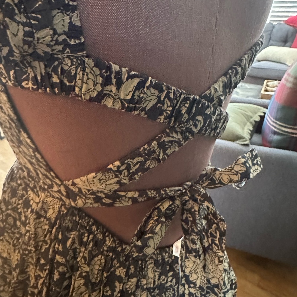 Free People Black and Tan Maxi Dress - Picture 6 of 8